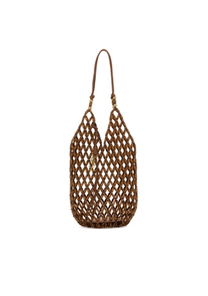 Saint Laurent Brown Beads Bucket Bag