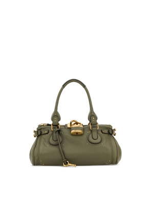 Chloé Army Green Leather Paddington Shoulder Bag