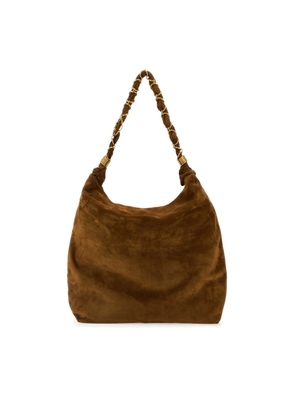 Saint Laurent Caramel Suede Amalia Shopping Bag