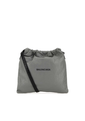 Balenciaga Grey Leather Medium Dust Bag Crossbody Bag