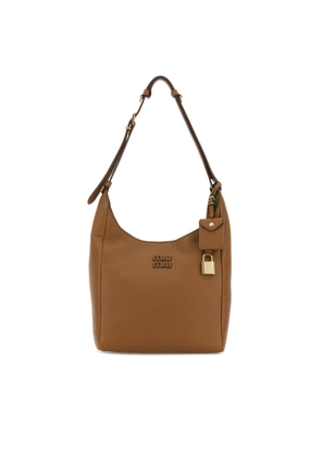 Miu Miu Camel Leather Shoulder Bag