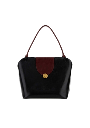 Versace Black Leather Shopping Bag