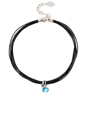 CHAN LUU Topaz Pendant Necklace in Blue Topaz - Blue, Black. Size all.