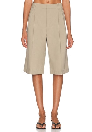 EAVES Colby Long Short in Taupe - Taupe. Size L (also in M, S, XL, XS, XXS).