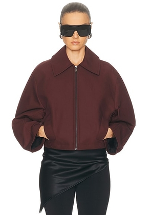 EAVES Karlie Cocoon Sleeve Jacket in Burgundy - Burgundy. Size L (also in M, S, XL, XS, XXS).