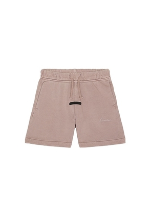 Fear of God ESSENTIALS Kids Signature Classic Short in Faded Mauve - Mauve. Size 2/3 (also in 4/5, 6/7).