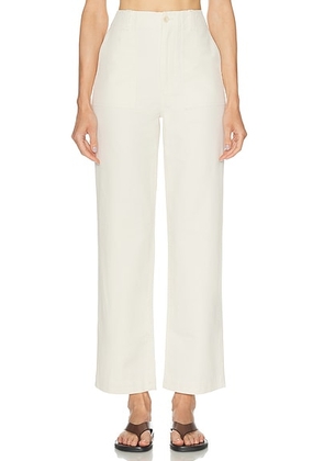 Jenni Kayne Beck Trouser in Ivory - Ivory. Size 0 (also in 8).