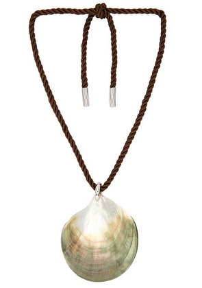 Julietta Shell Necklace in Brown - Brown. Size all.