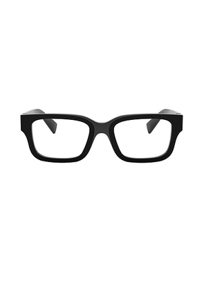 Miu Miu Square Eyeglasses in Black - Black. Size all.