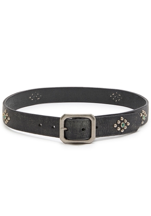Cherry Los Angeles Studded Leather Belt - Black - 32 (W32 / M)