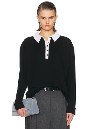 KHAITE Faithful Top in Black & White - Black. Size S (also in ).