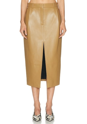 KHAITE Anden Skirt in Golden Ochre - Tan. Size 0 (also in 2, 4, 6, 8).