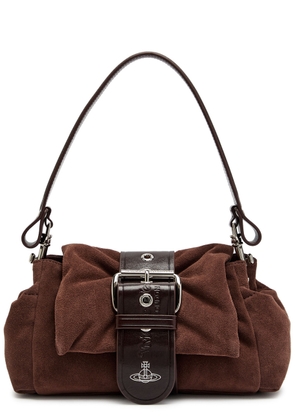 Vivienne Westwood Hazel Treasure Suede Shoulder bag - Chocolate - One Size