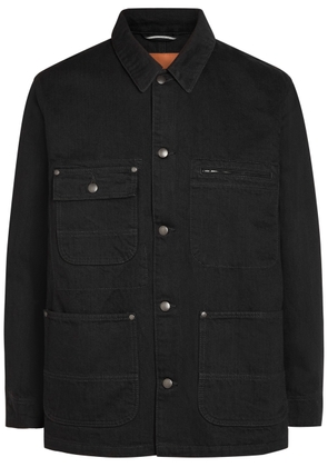 Vowels Patch Pocket Denim Jacket - Black - 1 (S)