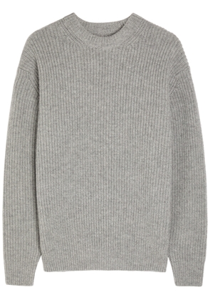 Vowels Round-neck Alpaca and Wool-blend Jumper - Grey - 1 (S)