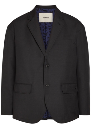 Vowels Wool and Mohair-blend Blazer - Black - 1 (S)