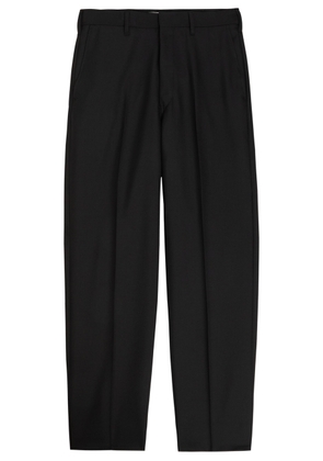 Vowels Tapered-leg Wool-blend Trousers - Black - 3 (L)