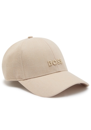 Boss Logo-embroidered Linen cap - Beige - One Size