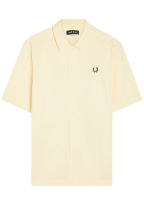 Fred Perry Logo-embroidered Cotton Shirt - Ecru - M