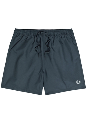 Fred Perry Logo-embroidered Shell Swim Shorts - Navy - L