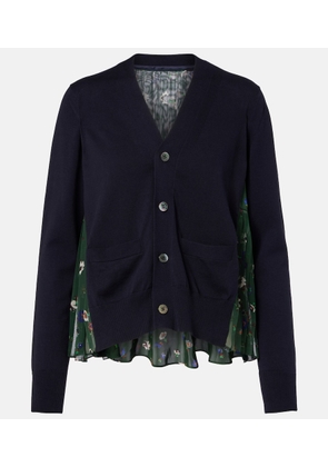 Sacai Floral cotton cardigan