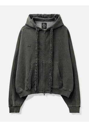 Laced Multi-Drawstring Zip-Up Hoodie