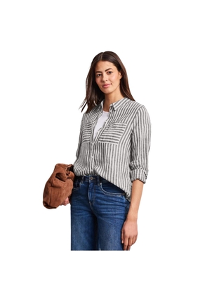 Street One Brown Linen Blouse - 46