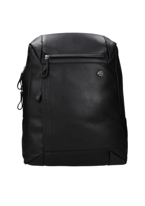 Piquadro Black Leather Backpack