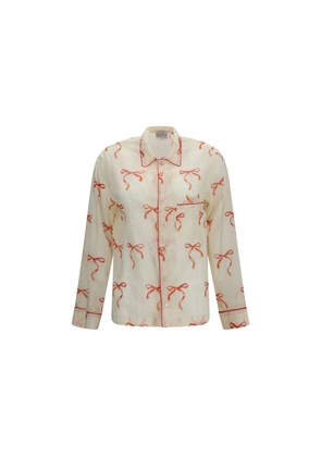 Forte_Forte Beige Cotton Pattern Shirt - II/M