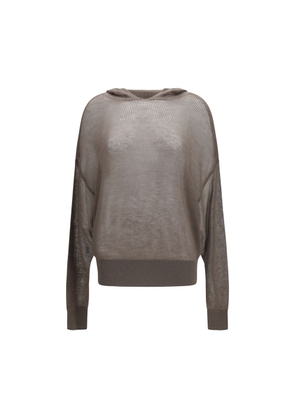 Rick Owens Gray Cashmere Hoodie - M