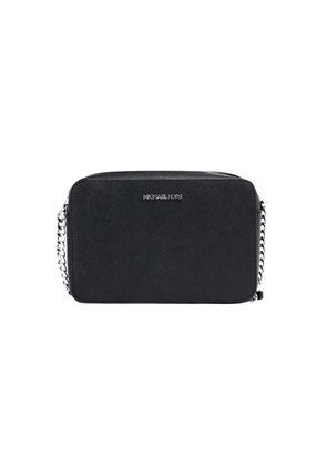 Michael Kors Jet Set Large East West Black Saffiano Leather Crossbody Handbag