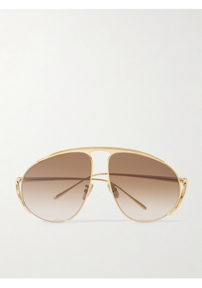 Loewe - Aviator-style Gold-tone Sunglasses - One size