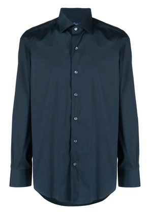 Finamore 1925 Napoli plain cotton-blend shirt - Blue