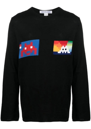 Comme Des Garçons Shirt Space Invaders jumper - Black