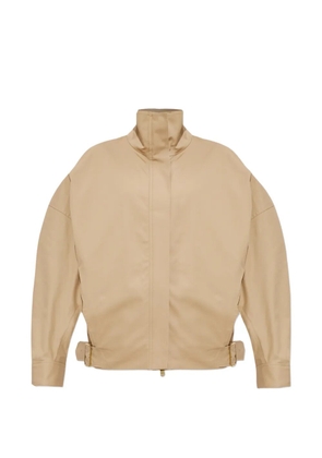DARKPARK Celine high neck belted jacket - Neutrals