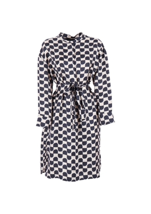 'S Max Mara geometric pattern tie dress - Black