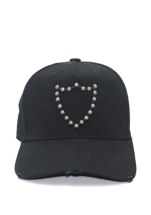 Htc Los Angeles studded distressed cap - Black