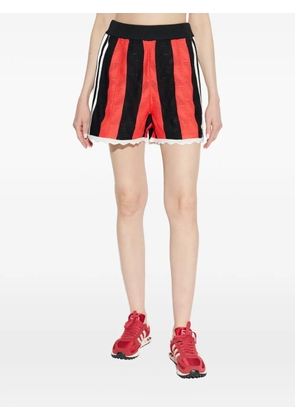 adidas striped lace trim shorts - Black