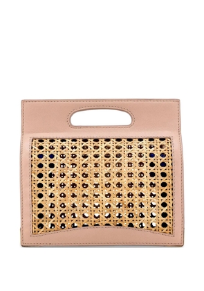 Tyler Ellis Stella leather wicker tote bag - Neutrals