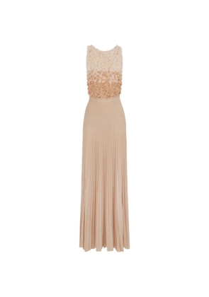 Elisabetta Franchi pleated maxi dress - Neutrals