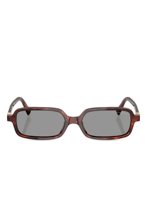Miu Miu Eyewear rectangle logo-embellished sunglasses - Brown