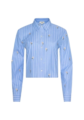 L'Agence floral striped shirt - Blue