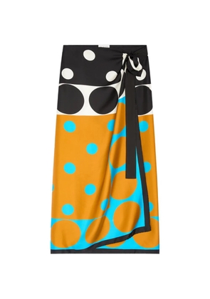 DRIES VAN NOTEN wrap midi skirt - Orange