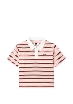 izzue striped polo top - Pink