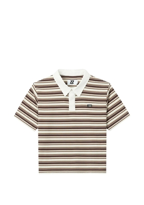 izzue striped polo shirt - Brown
