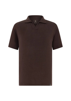 Boggi Milano polo-collar T-shirt - Brown