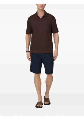 Boggi Milano polo-collar T-shirt - Brown