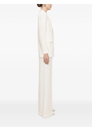 NISSA high-waisted wide-leg trousers - White