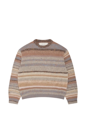 ERL striped crew-neck sweater - Neutrals