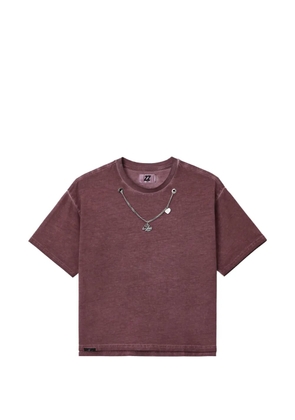 izzue chain-detail T-shirt - Purple